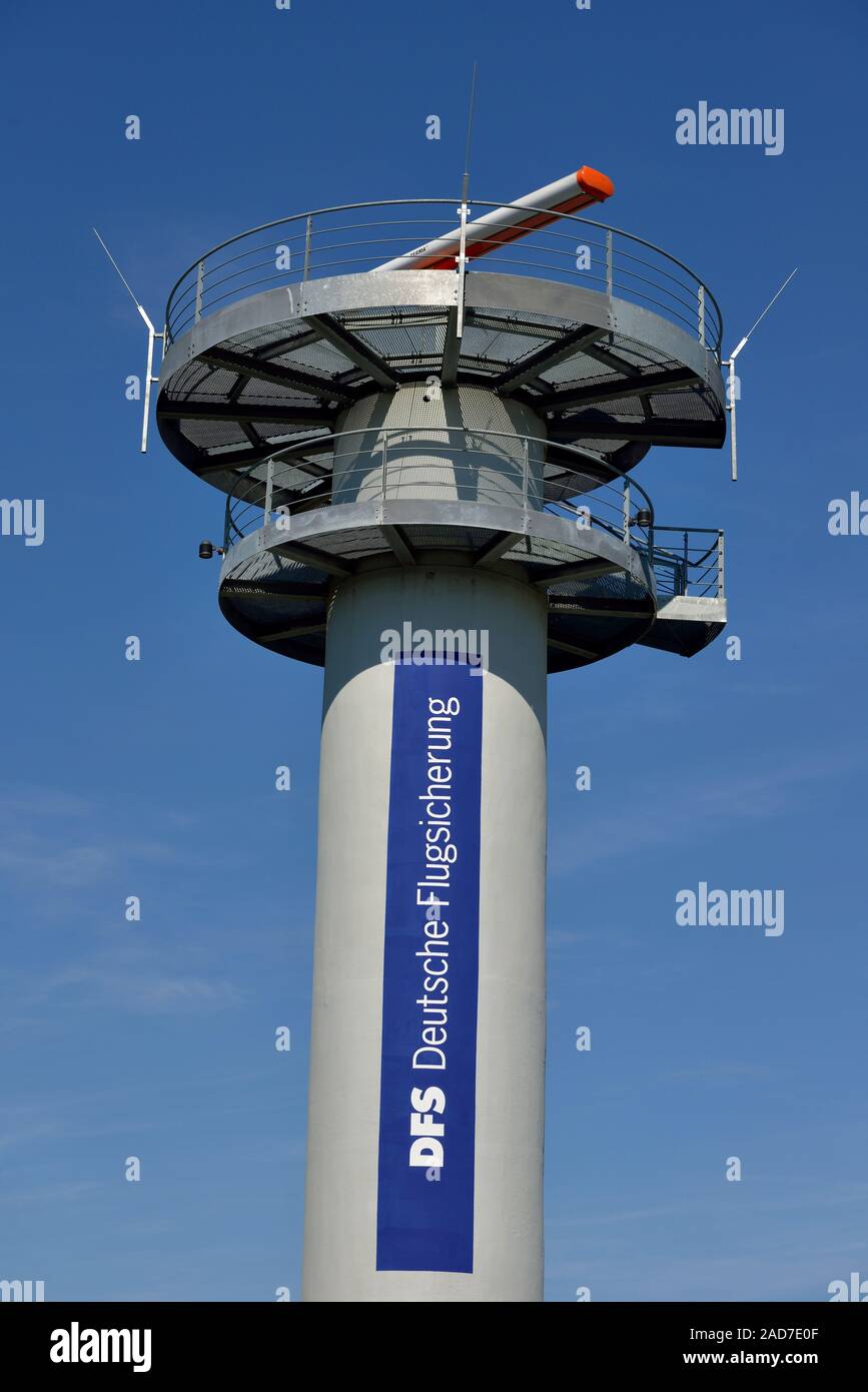 Sistema radar all'aeroporto Foto Stock
