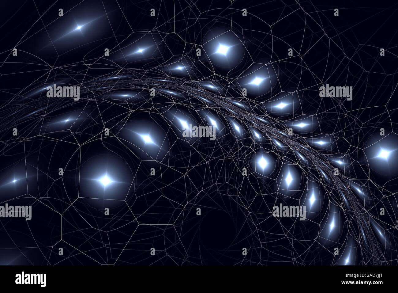 Il frattale assomiglia a ragnatela. Computer immagine generata. Foto Stock