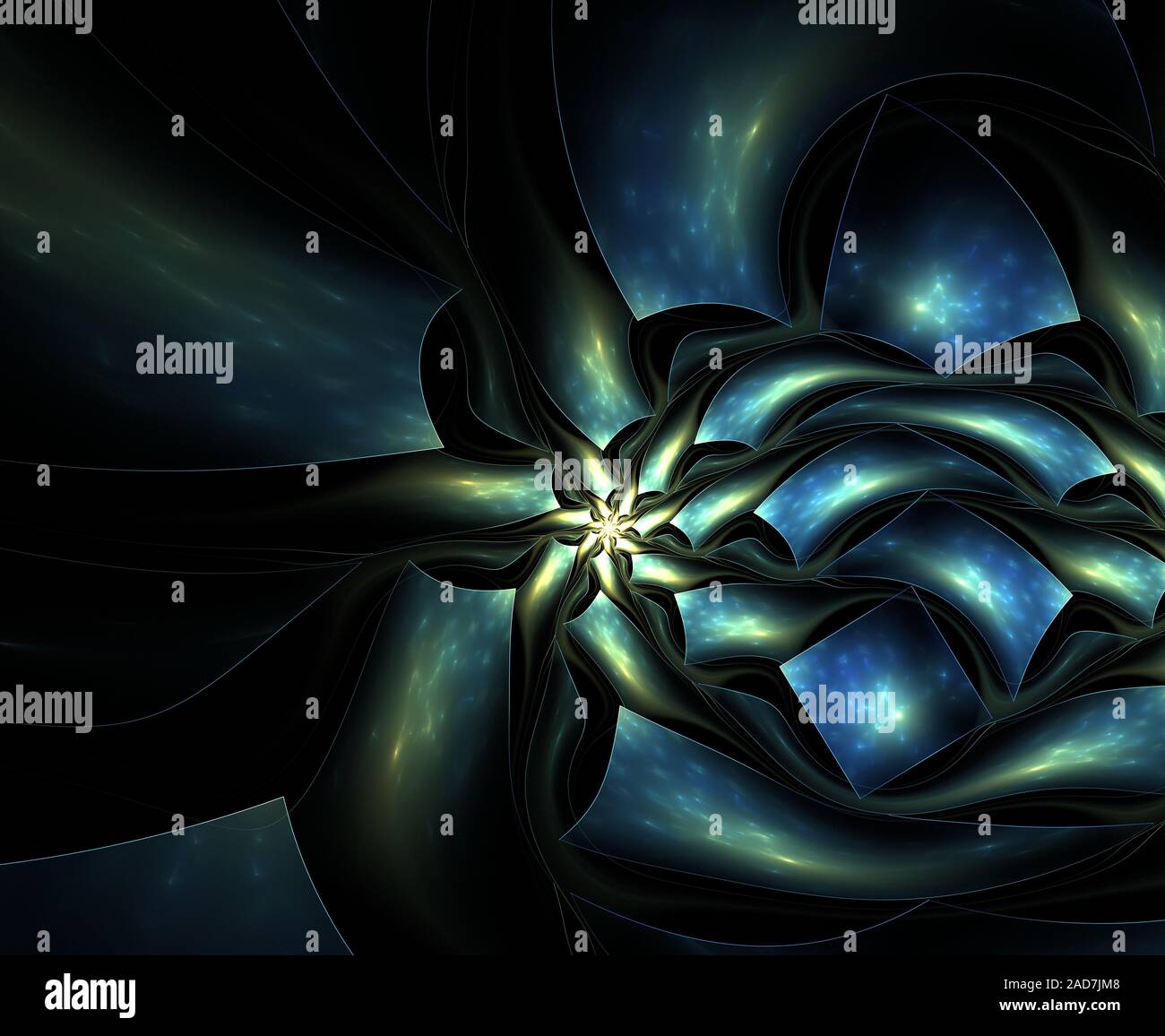 Surreale frattale floreali. Computer immagine generata. Con copy-spazio Foto Stock