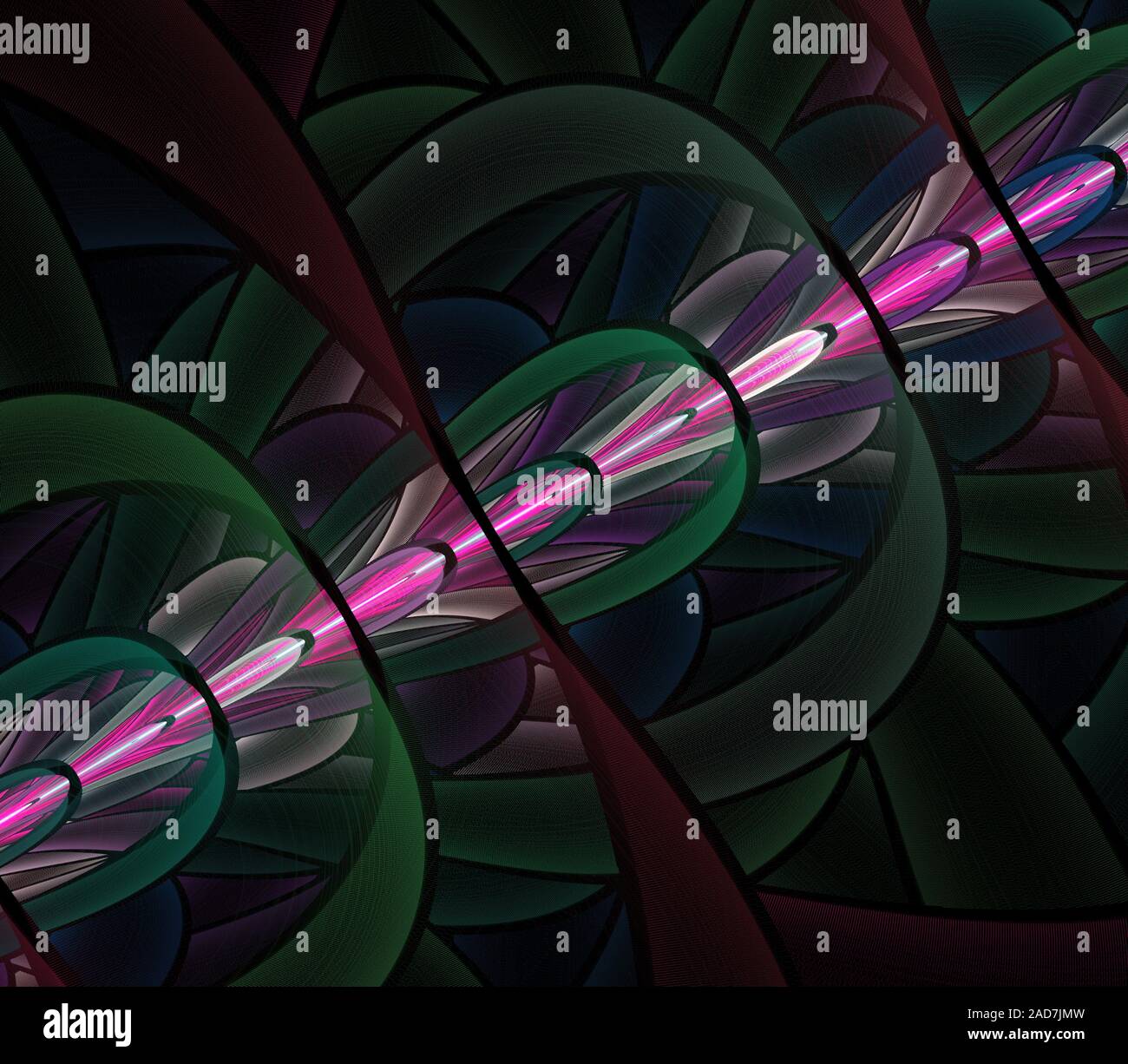 Abstract surreale frattale con molte forme . Computer immagine generata. Foto Stock