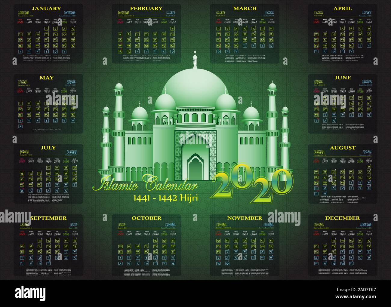 Hijri Immagini E Fotos Stock Alamy calendario islamico 2020 oggi