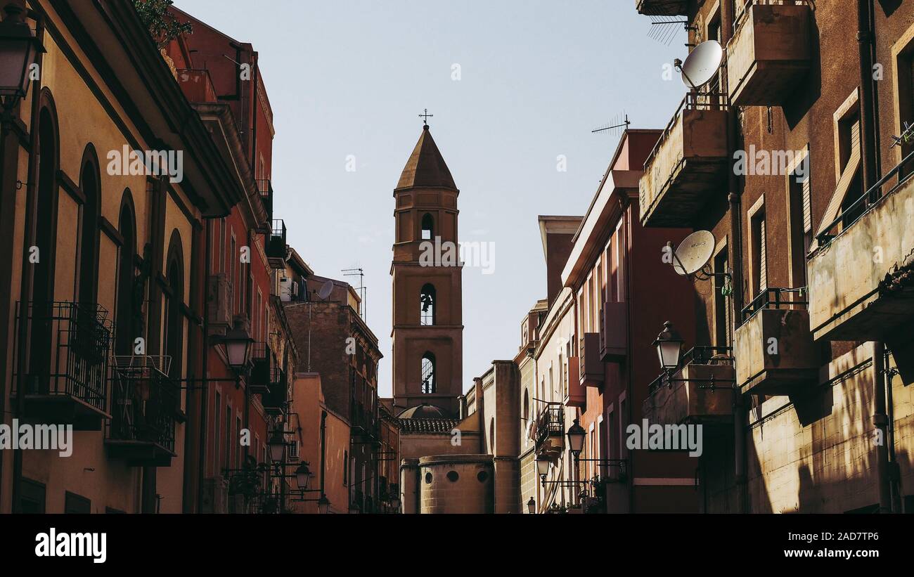 Quartiere di Castello di Cagliari Foto Stock