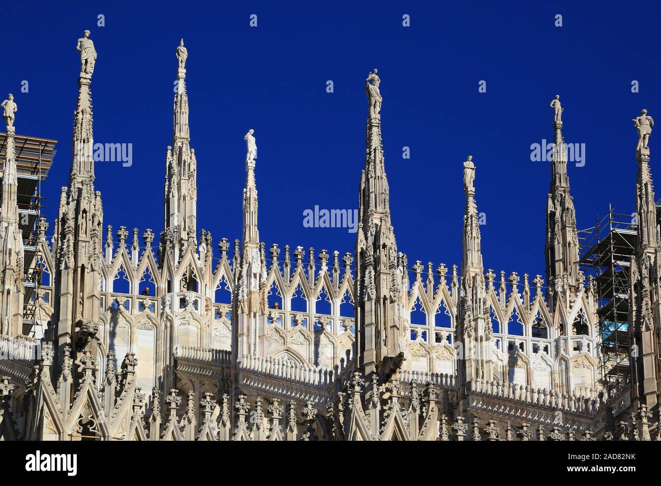 Milano, facciata sud del Duomo di Milano Foto Stock