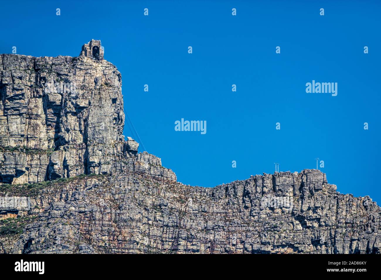 Città del Capo e di Table Mountain con la funivia Foto Stock