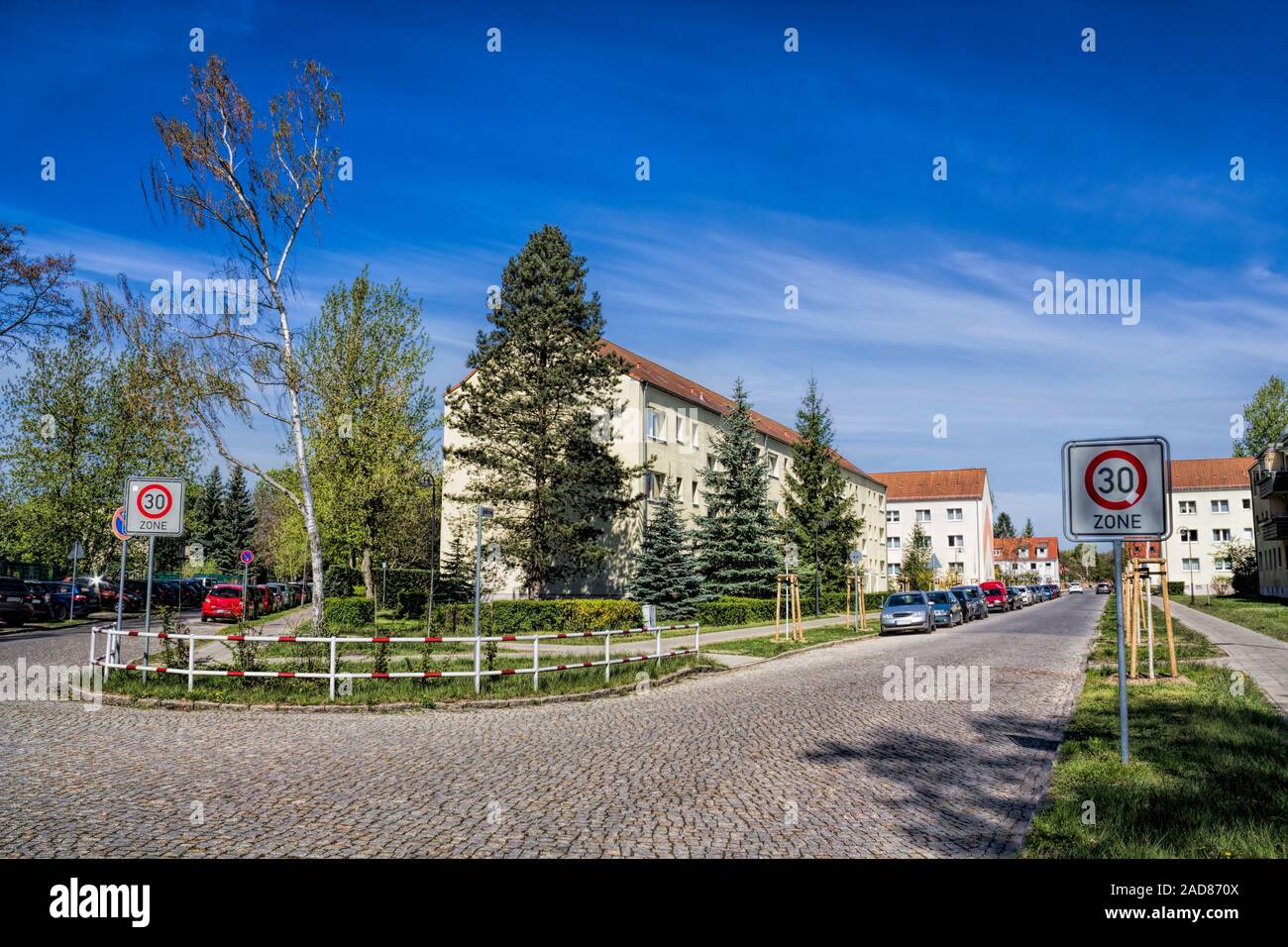 Erkner, stazione ferroviaria di insediamento Foto Stock