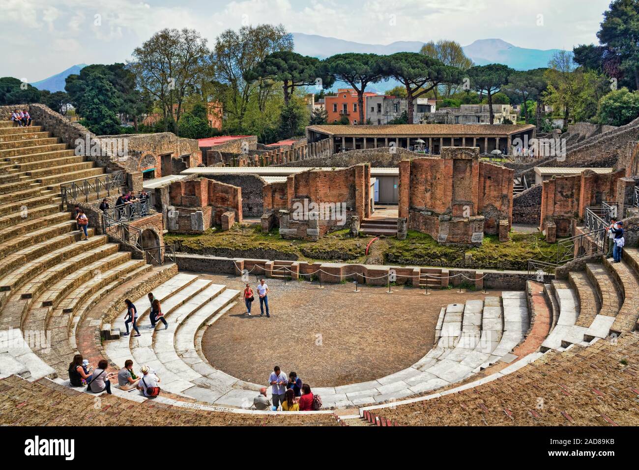 Pompei Grand Theatre Foto Stock