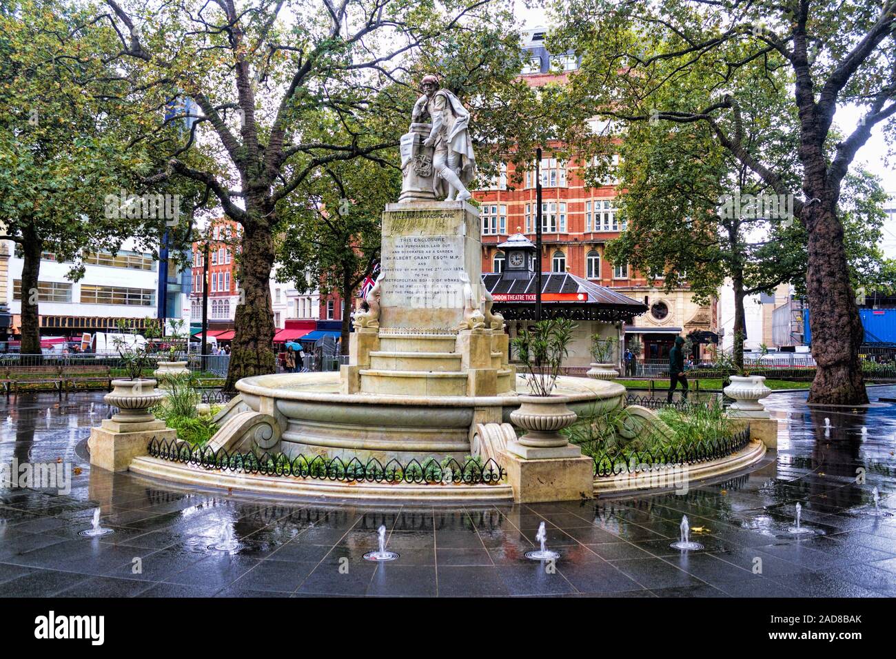 Londra Shakespeare-Brunnen Foto Stock
