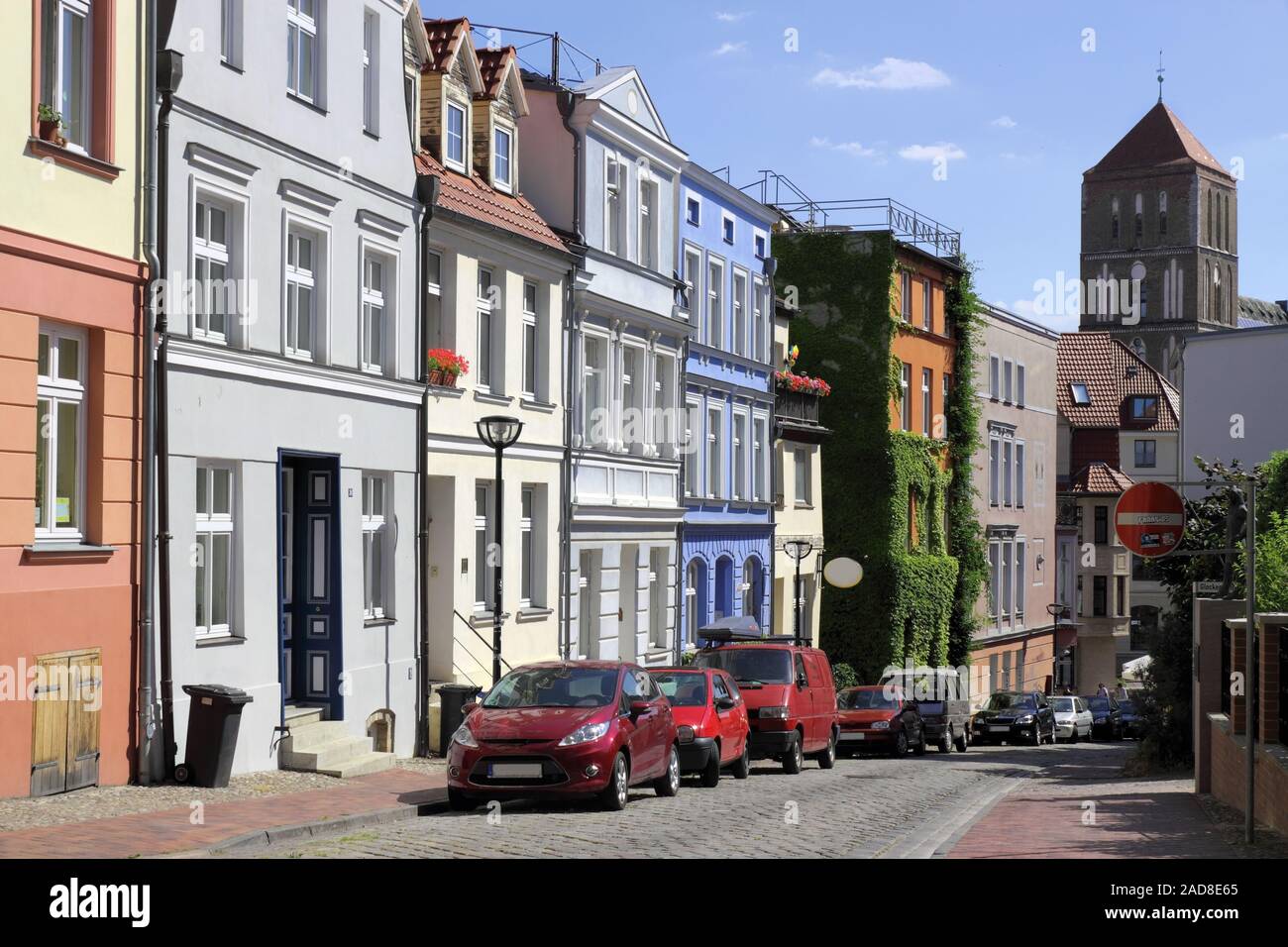 Old Town Lane in Rostock Foto Stock