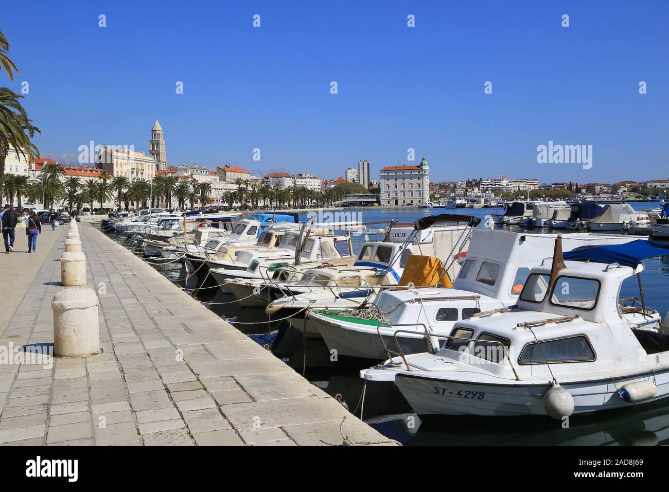 Split, Croazia, porto cittadino Foto Stock