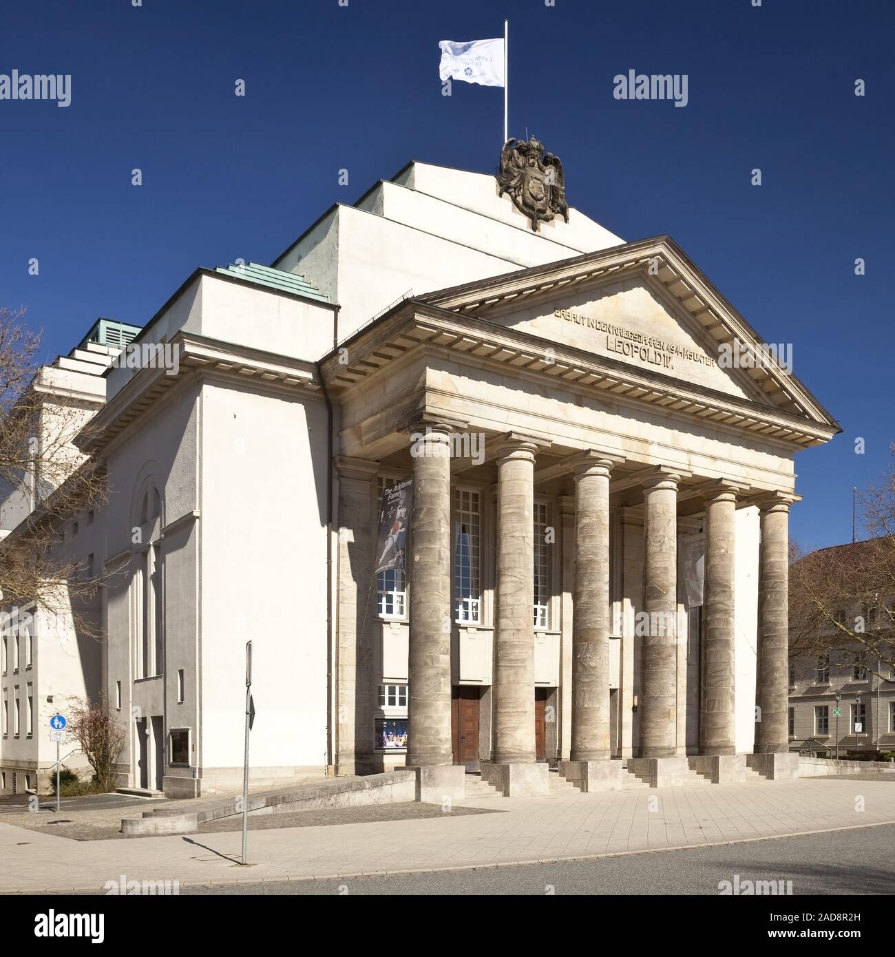 Landestheater Detmold Theatre, Detmold, East Westfalia, Renania settentrionale-Vestfalia, Germania, Europa Foto Stock