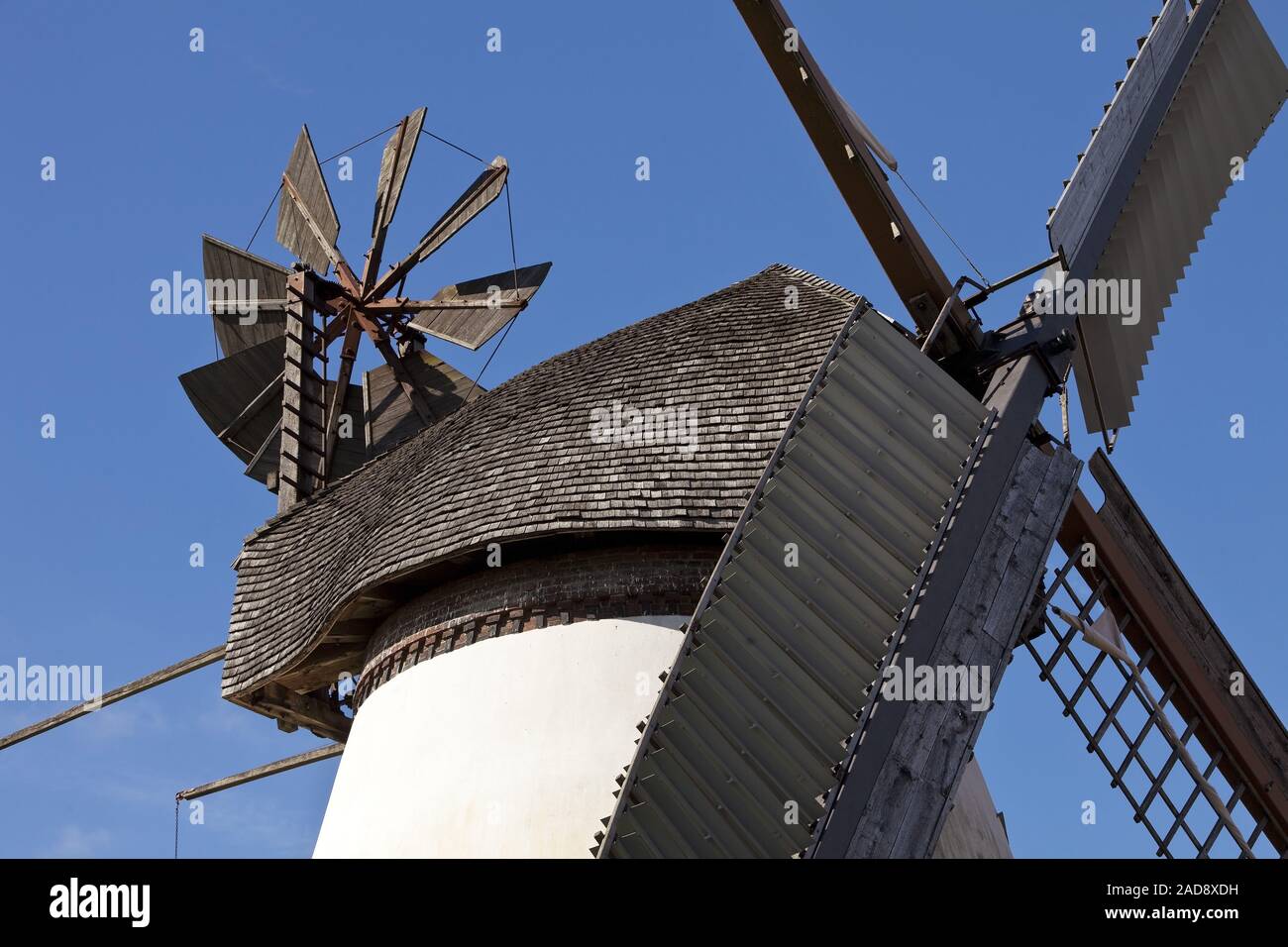 Mulino a vento Heimsen, Petershagen, East Westfalia, Renania settentrionale-Vestfalia, Germania, Europa Foto Stock
