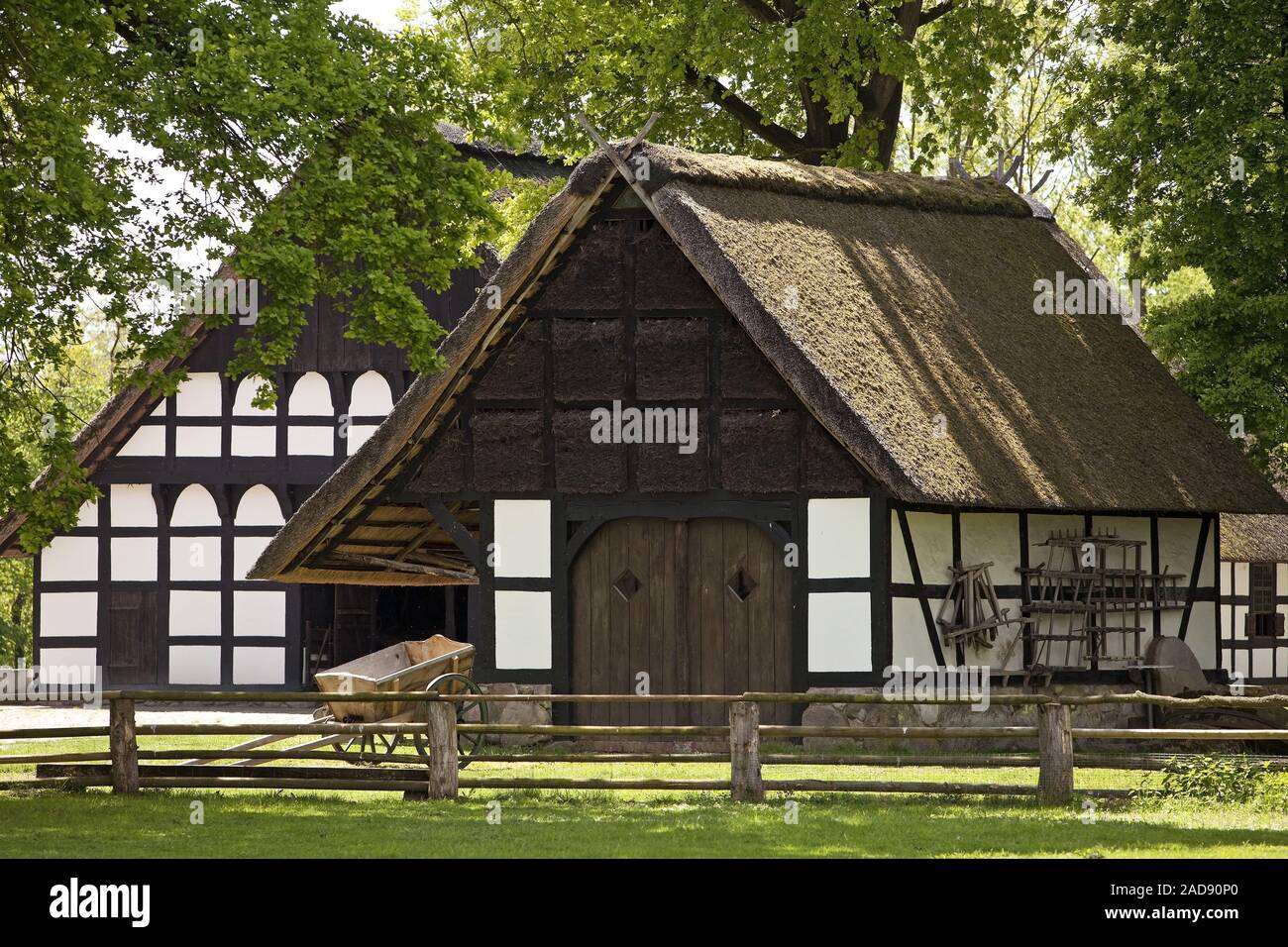 Musei Hof, gli agricoltori Homestead, museo all'aria aperta, Rhaden, Renania settentrionale-Vestfalia, Germania, Europa Foto Stock