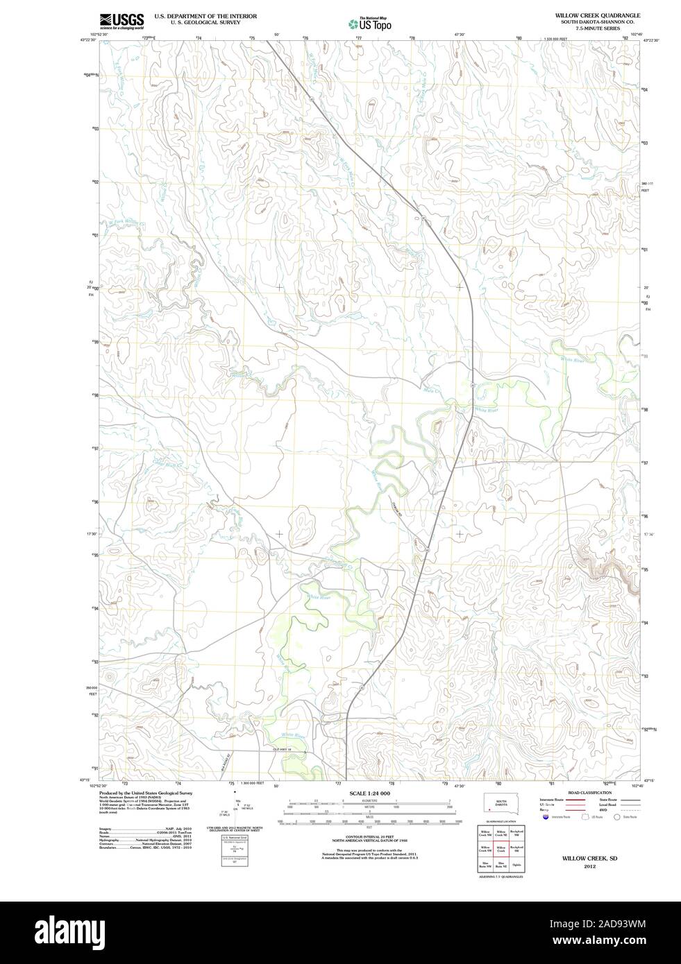 Mappa di willow creek Immagini senza sfondo e Foto Stock ritagliate Alamy