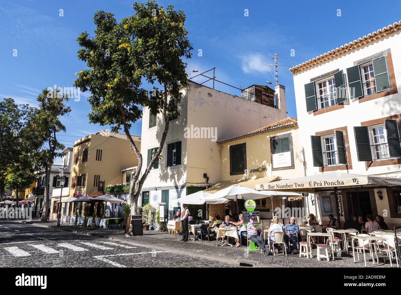 Pavement Cafe, il ristorante, Funchal, Madeira, Portogallo, Europa Foto Stock