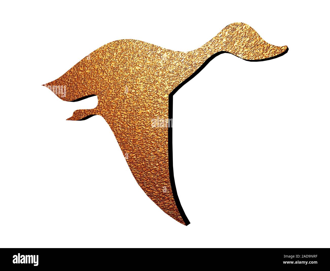 Simbolo di oca in volo Foto Stock