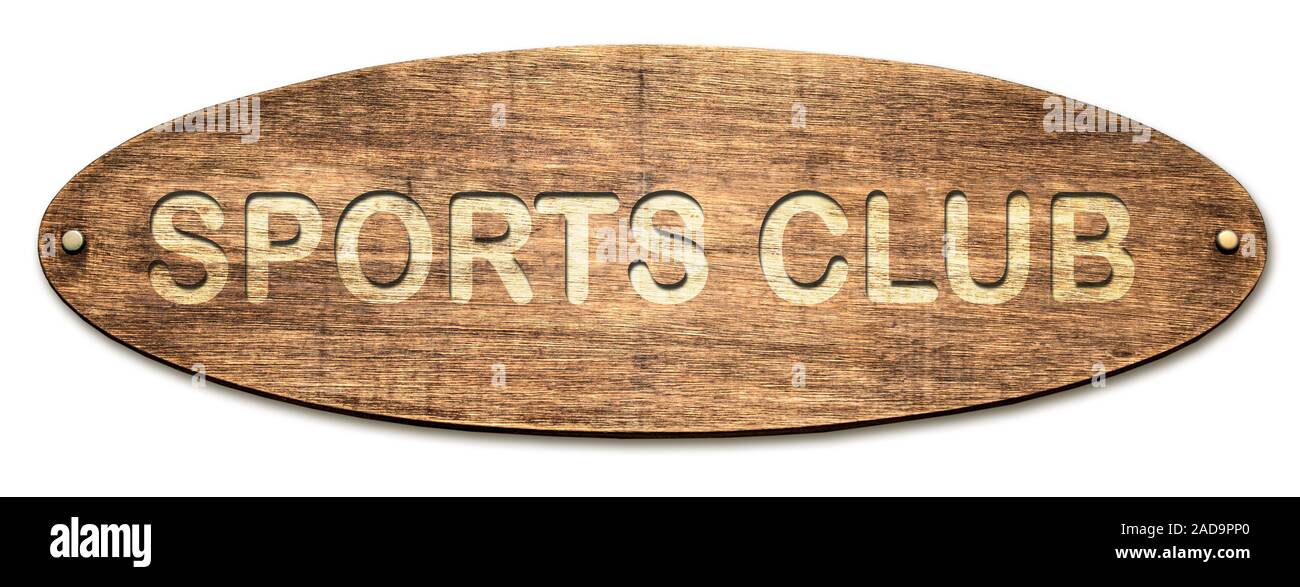 Strada segno Sports Club Foto Stock