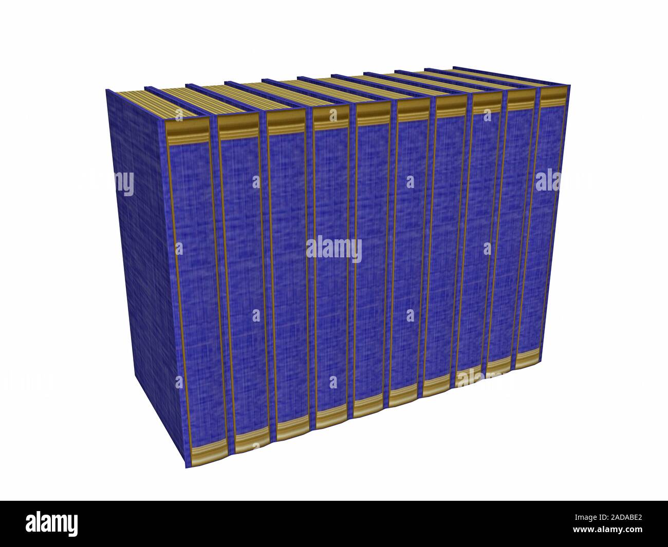 Blue libri sullo scaffale Foto Stock