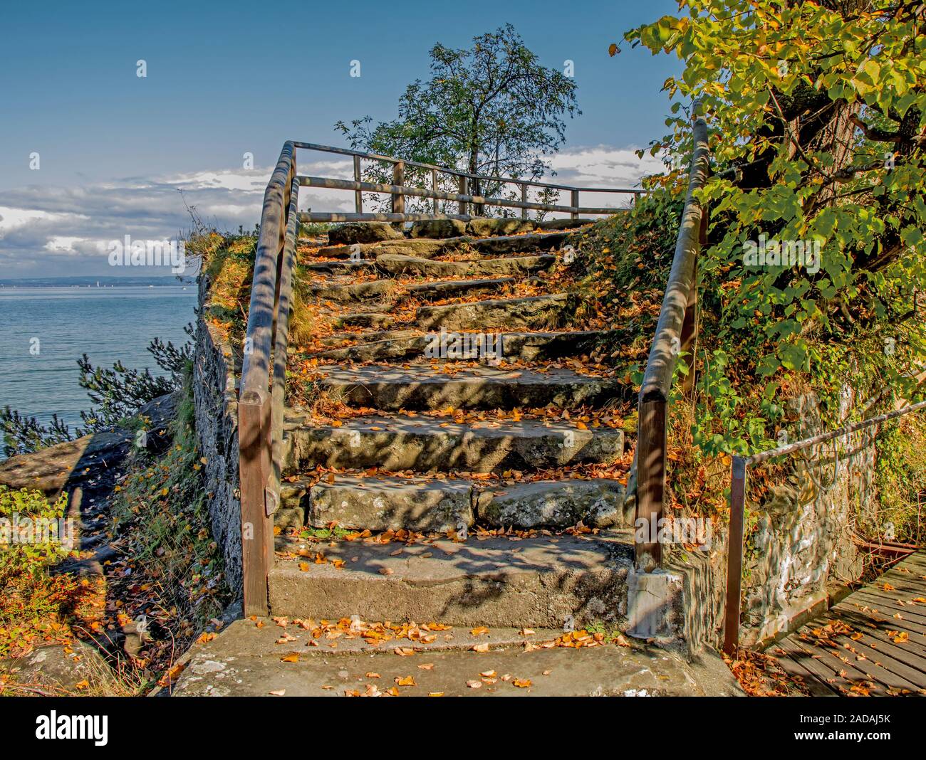 Al Boat Harbour Romanshorn, Canton Turgovia, Svizzera Foto Stock