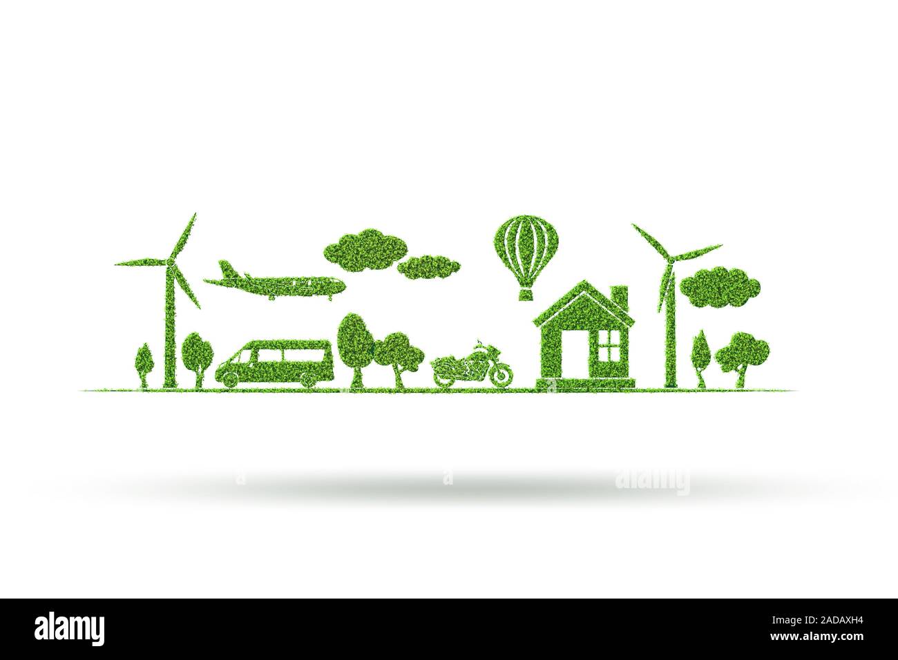 Energia pulita e ambiente - 3d rendering Foto Stock