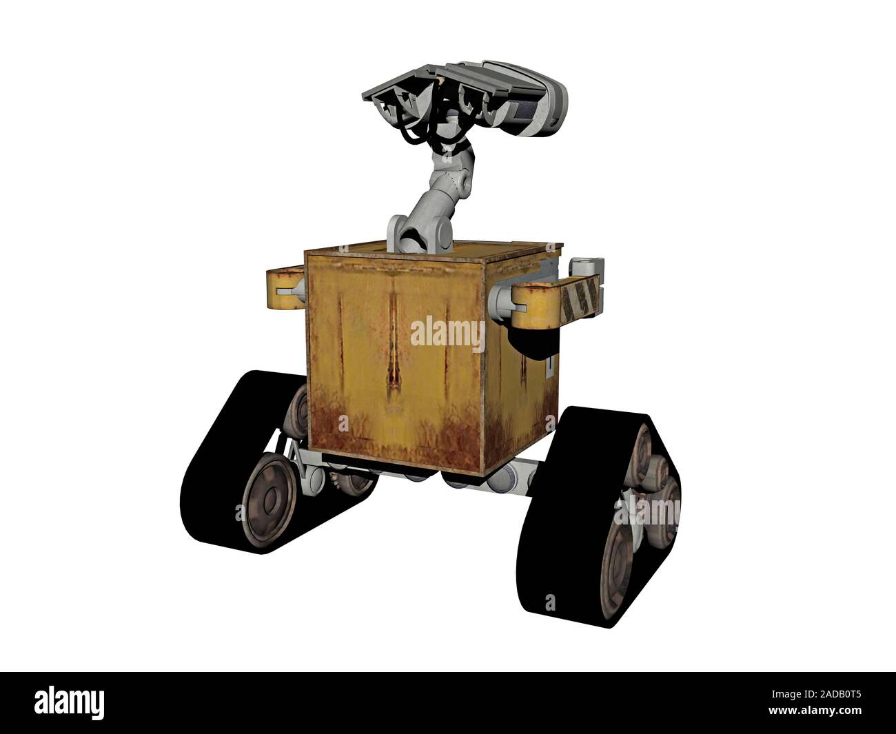Piccolo robot su catene con la fotocamera Foto Stock