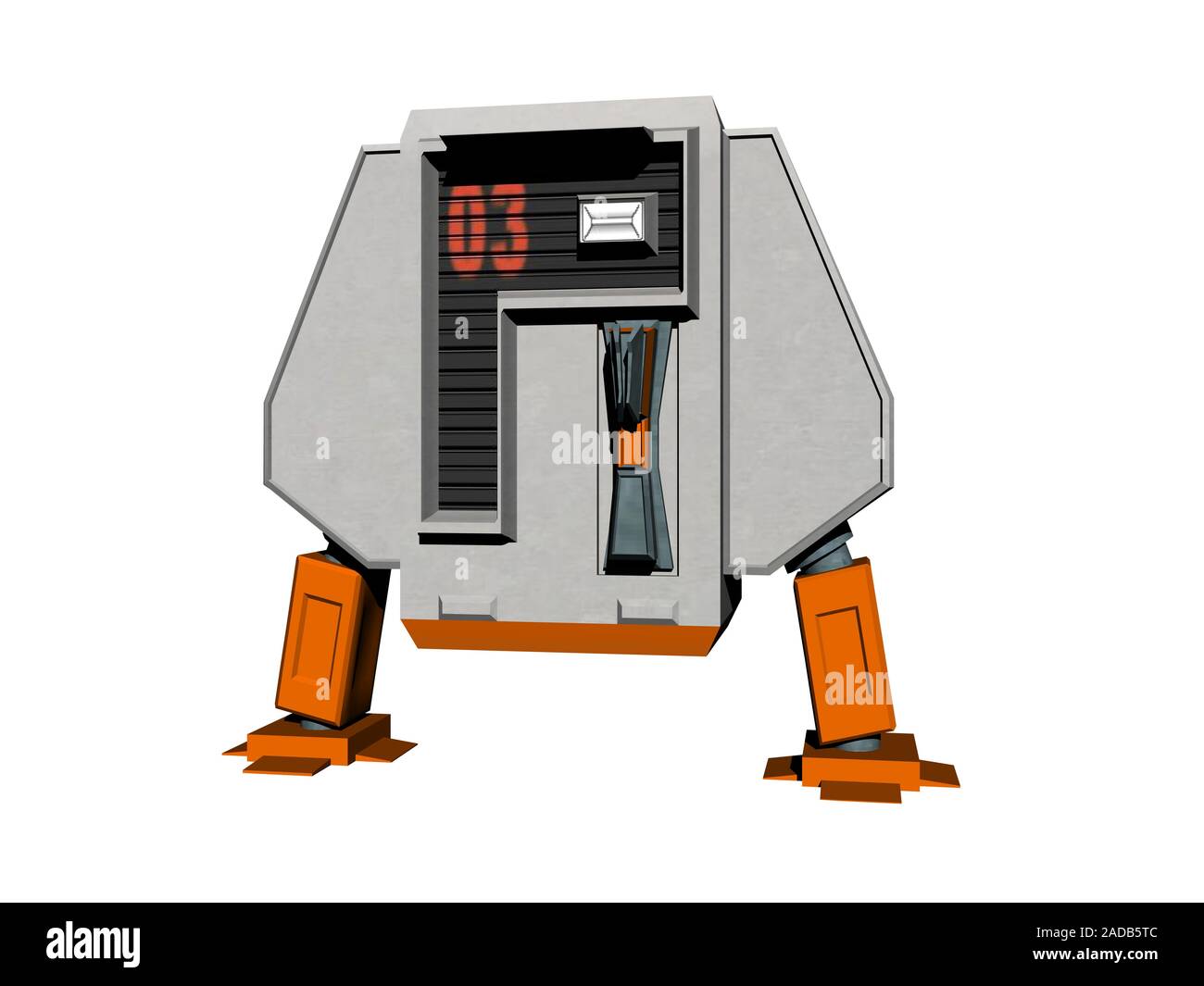 Robot con due gambe corte Foto Stock