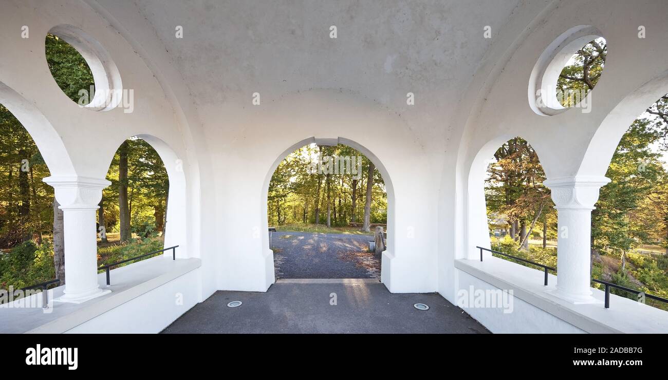 La vista del Ehmsen memorial, Arnsberg, Sauerland, Renania settentrionale-Vestfalia, Germania, Europa Foto Stock