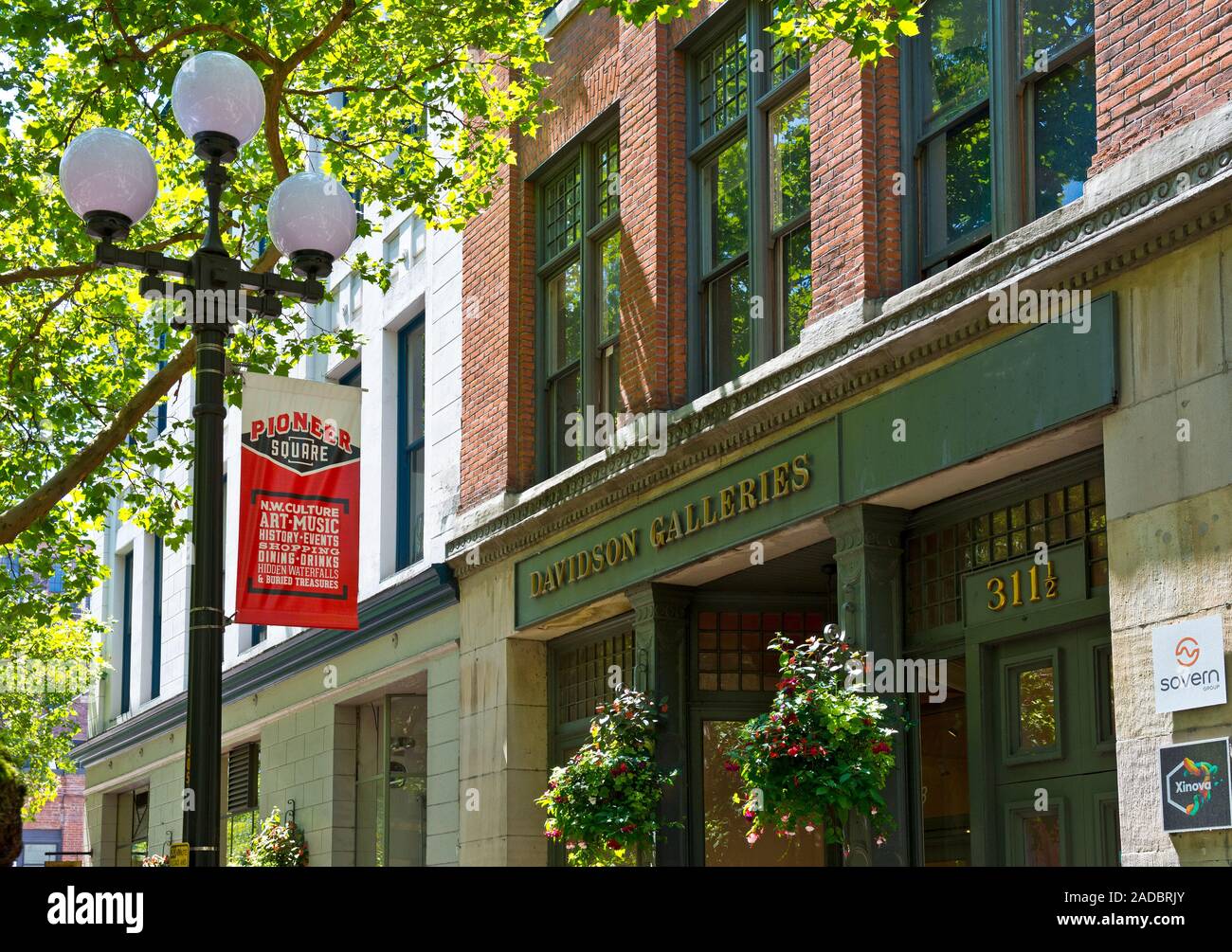 Pioneer Square, Seattle Washington. Davidson gallerie in Pioneer Square a Seattle, WA, Stati Uniti d'America. Foto Stock