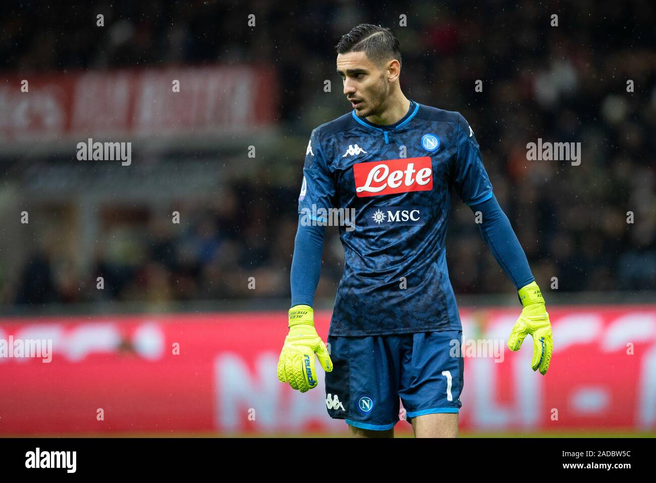 Alex meret (SSC Napoli) durante l'AC Milan vs SSC Napoli, Milano, Italia, 23 Nov 2019, Calcio Calcio italiano di Serie A del campionato Gli uomini Foto Stock