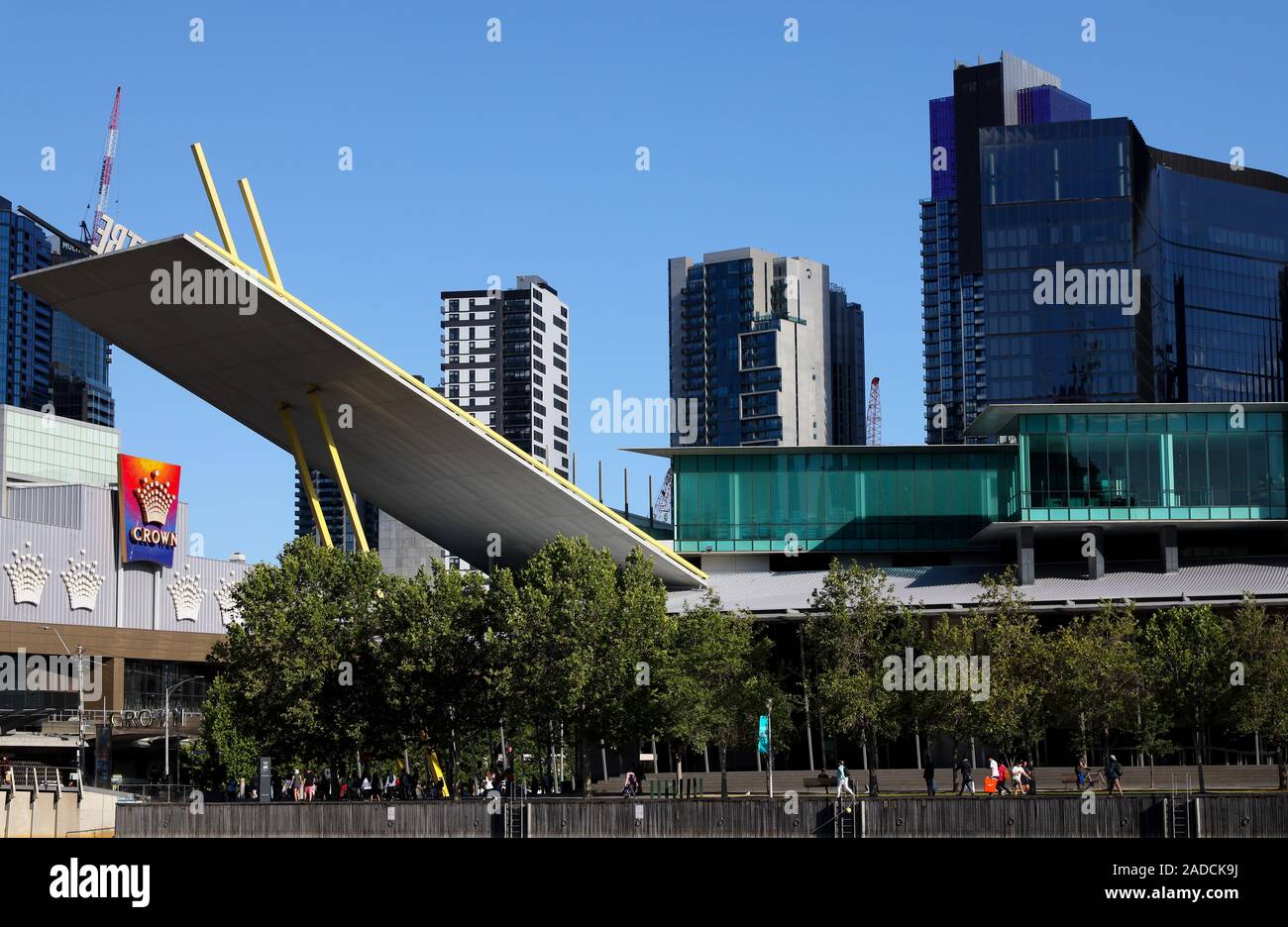 Melbourne's Southbank Precinct Foto Stock