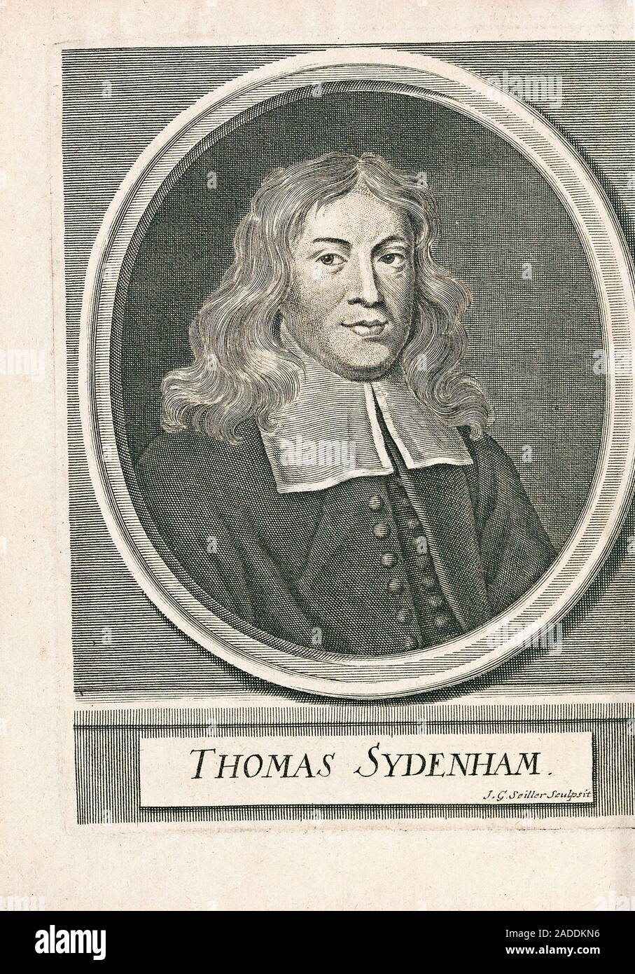 Thomas Sydenham (1624-1689), Inglese medico epidemiologo e. Sydenham fu il primo a descrivere il morbillo, scarlattina e corea di Sydenham. Egli Foto Stock