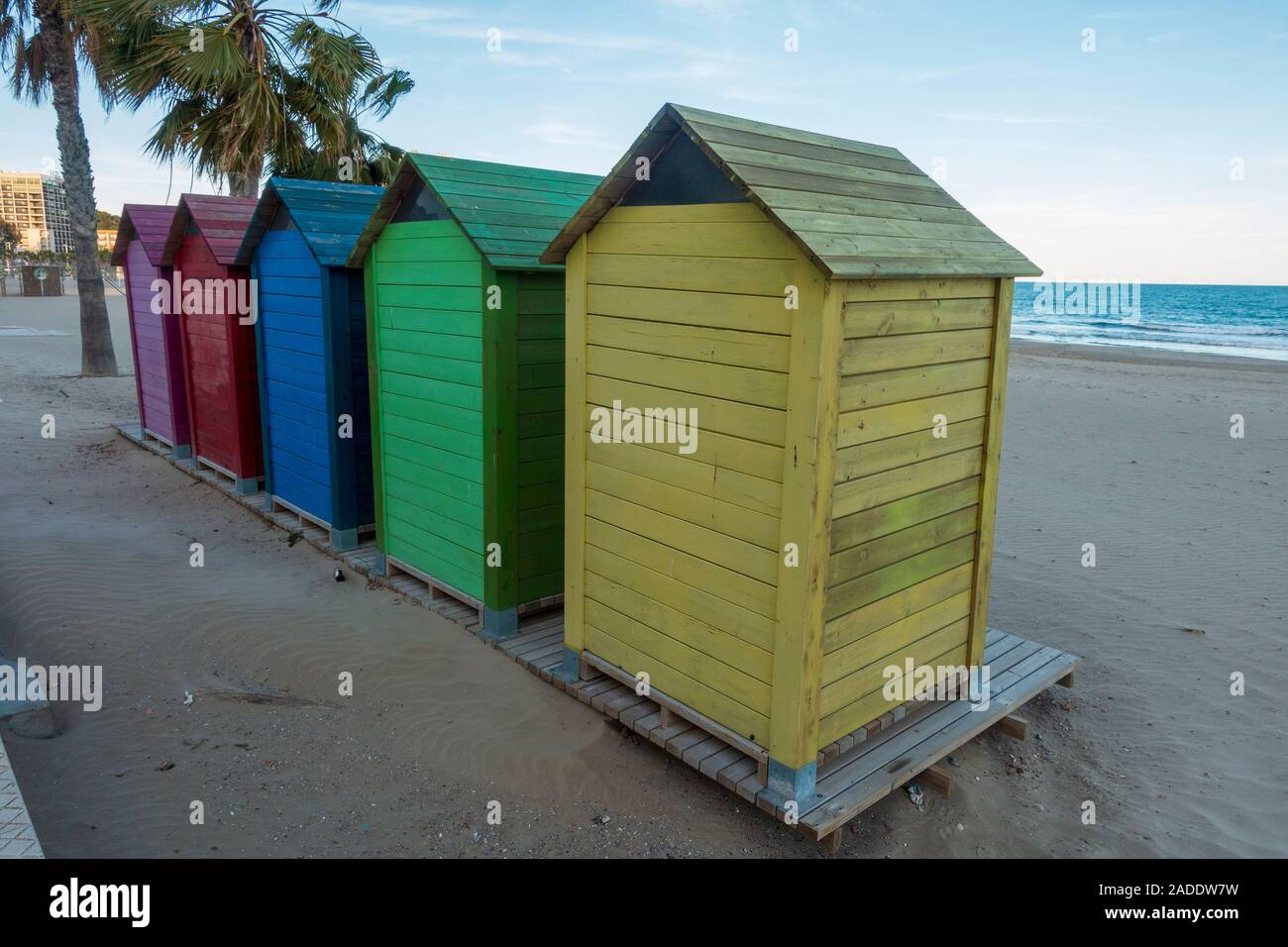 Oropesa del Mar Beach sulla Costa Azahar, Spagna Foto Stock