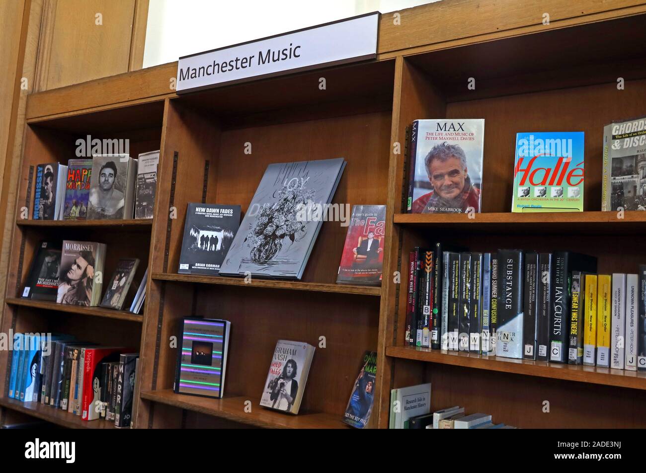 Manchester Music, sezione di, Manchester Central Library, The Main Library Oxford Road Manchester, North West, Inghilterra, Regno Unito, M13 9PP Foto Stock