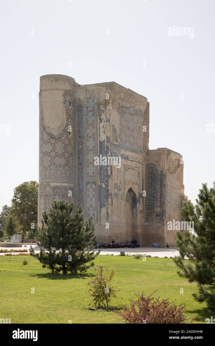 Ak saray palace portale shakrisabz in Uzbekistan Foto Stock