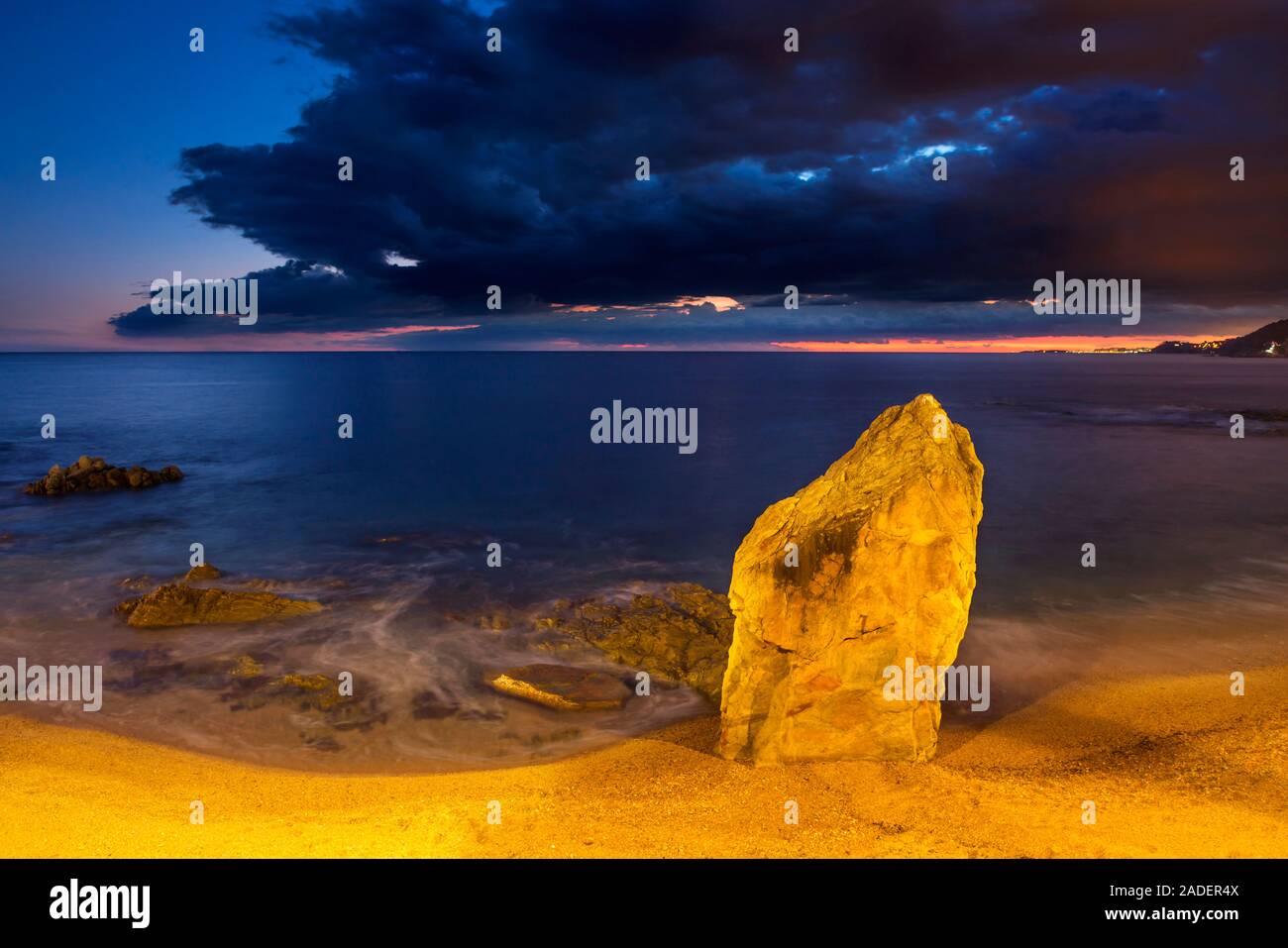 Spiaggia di Lloret de mar Costa Brava Catalogna SPAGNA Foto Stock