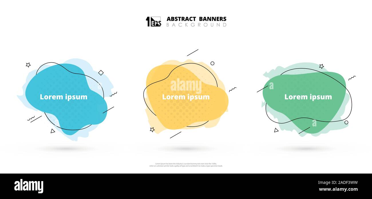 Abstract flyer moderni elementi di decorazione geometrica dello sfondo. Decorare per poster, headline, nomi, design, logo, artwork. illustrazione vettore Illustrazione Vettoriale