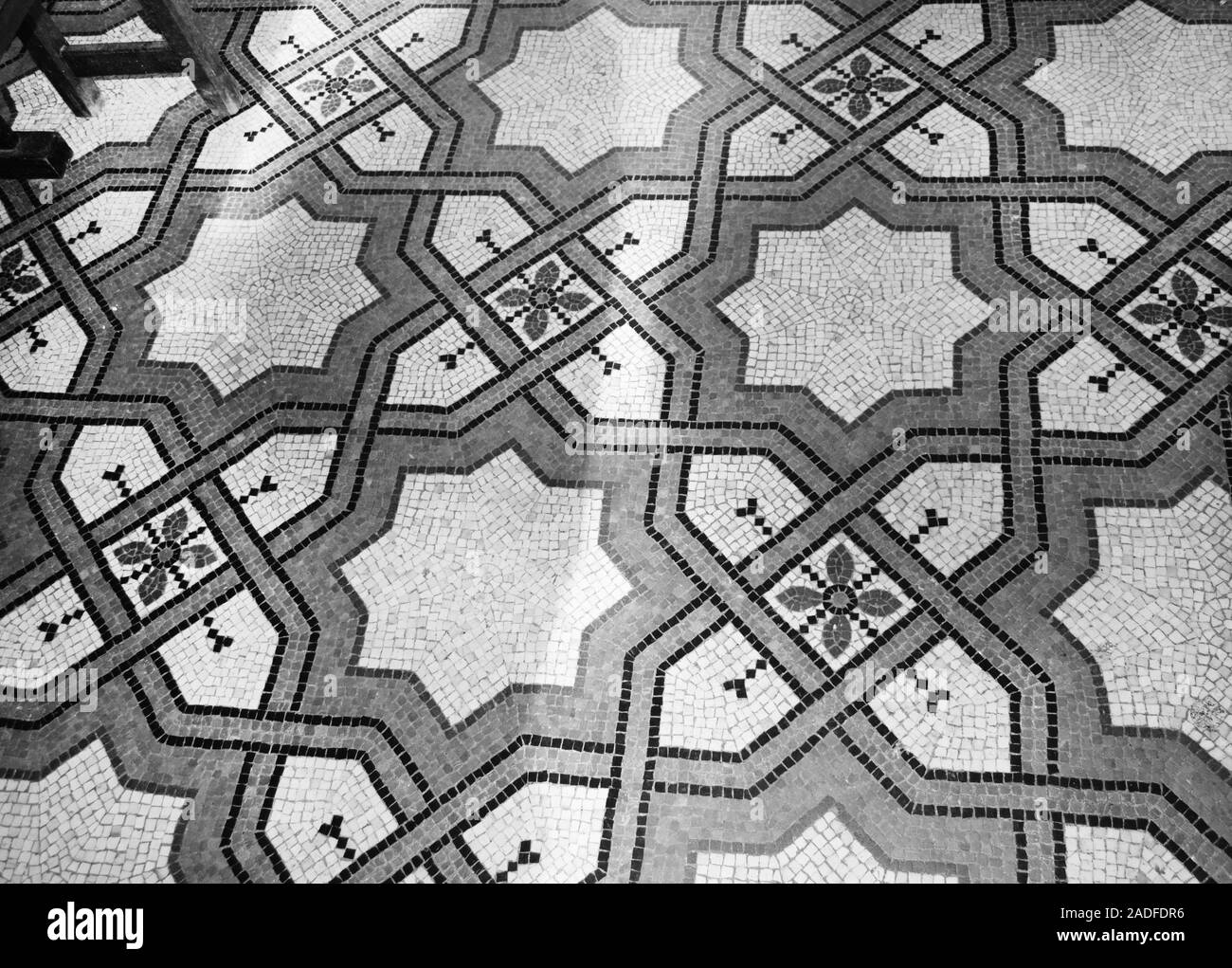 Un frammento di pavimento di granito marmo texture pattern astratti design naturale per indoor outdoor, in bianco e nero il telaio Foto Stock