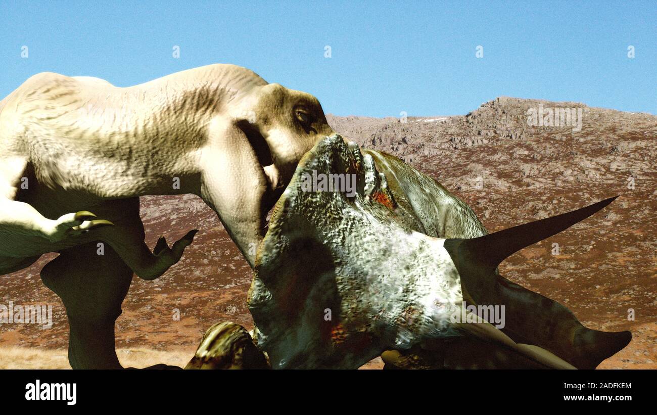 Tyrannosaurus rex. Illustrazione che mostra un Tirannosauro Rex (T. rex