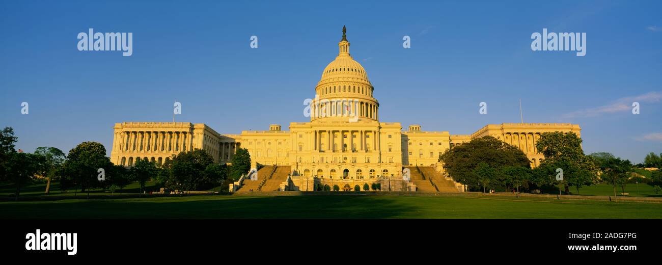 Capitol Building esterno, Washington DC, Distretto di Columbia, Stati Uniti d'America Foto Stock