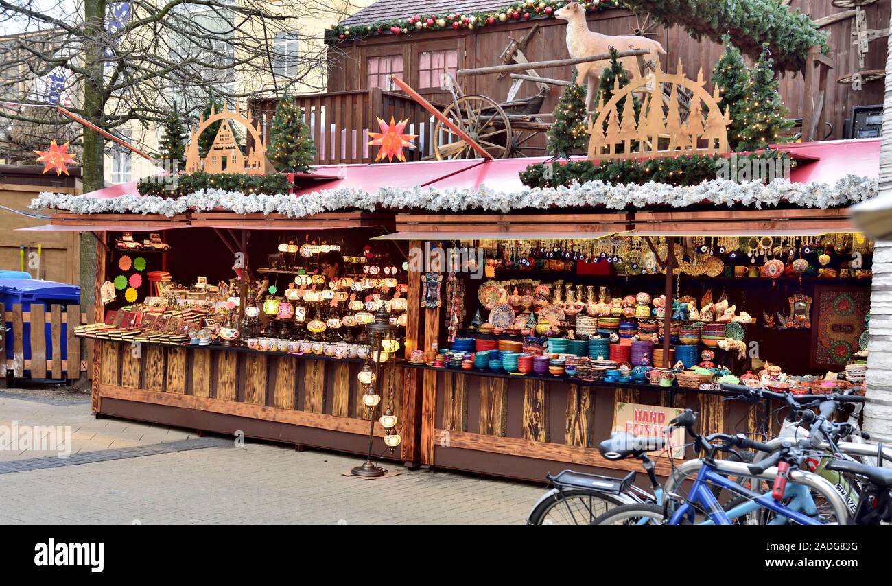 Mercatino di Natale di Broadmead dicembre 2019, Bristol, Regno Unito Foto Stock