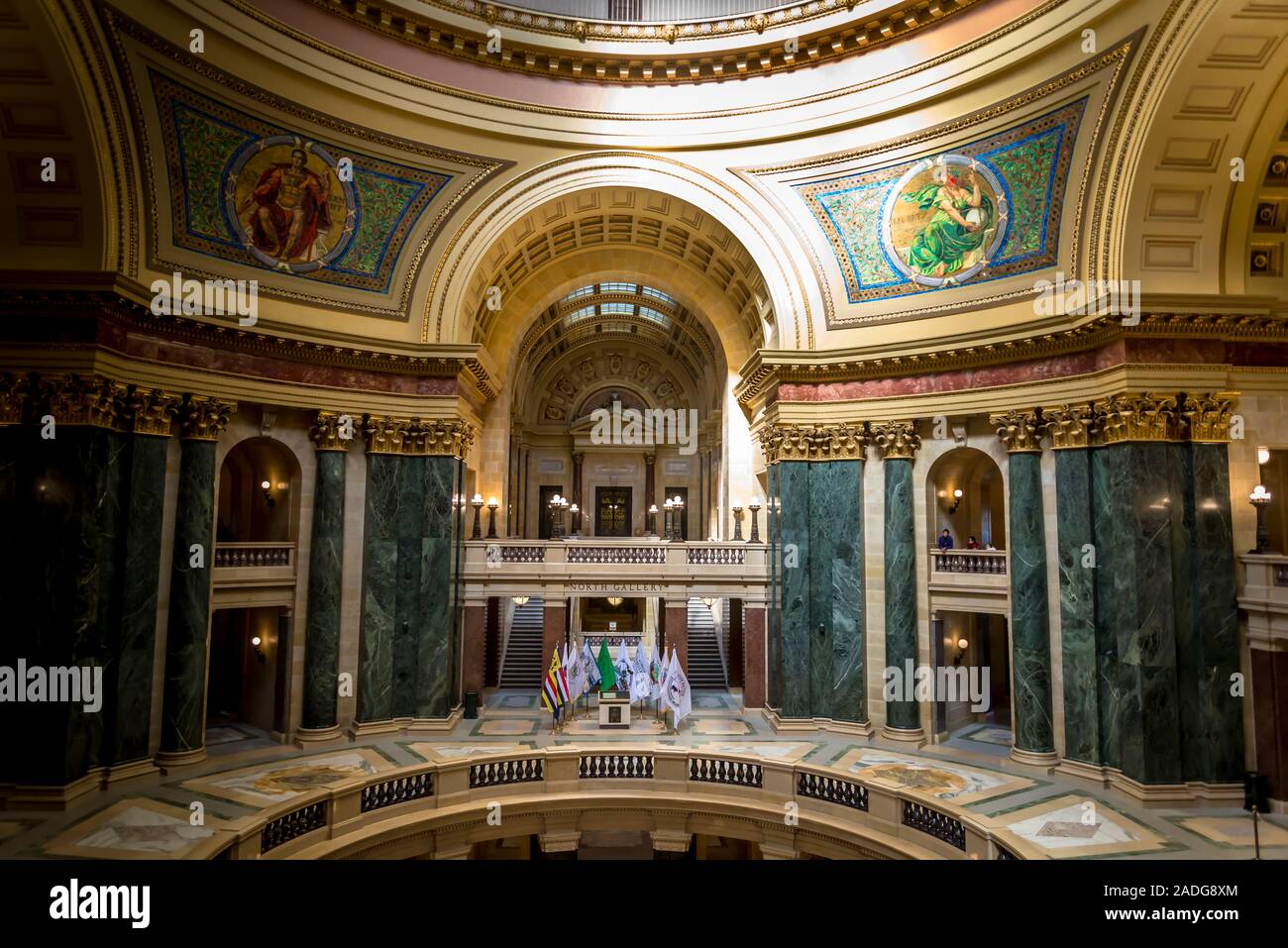 Wisconsin State Capitol, un Beaux-Arts costruzione completata nel 2017, Madison, Wisconsin, STATI UNITI D'AMERICA Foto Stock