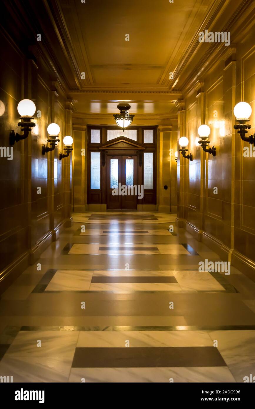 Wisconsin State Capitol, un Beaux-Arts costruzione completata nel 1917, Madison, Wisconsin, STATI UNITI D'AMERICA Foto Stock