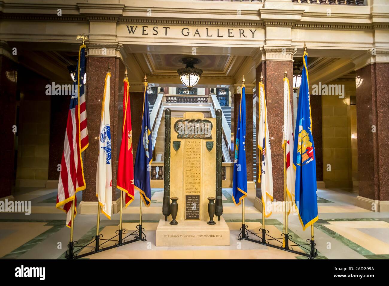 Wisconsin State Capitol, un Beaux-Arts costruzione completata nel 1917, Madison, Wisconsin, STATI UNITI D'AMERICA Foto Stock