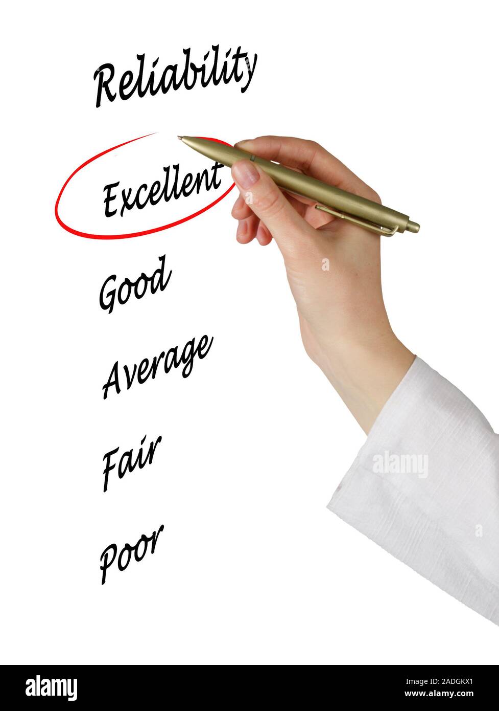 Valutazione del servizio clienti Foto Stock