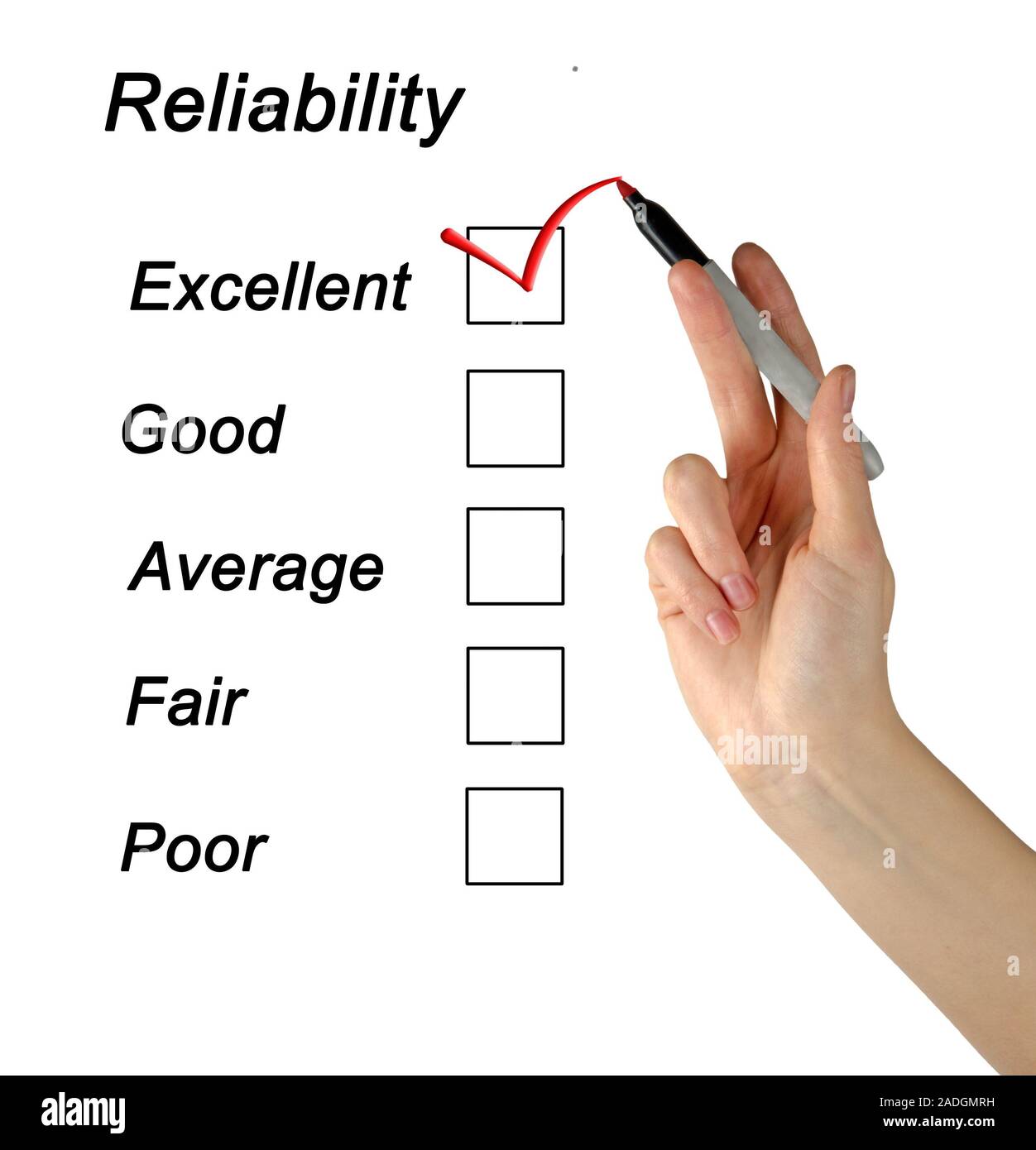 Valutazione del servizio clienti Foto Stock