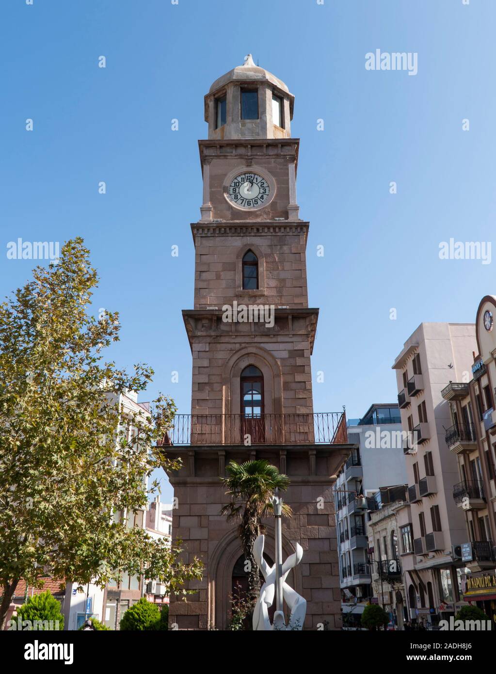 Storica Torre dell'orologio in Canakkale City, Turchia Foto Stock