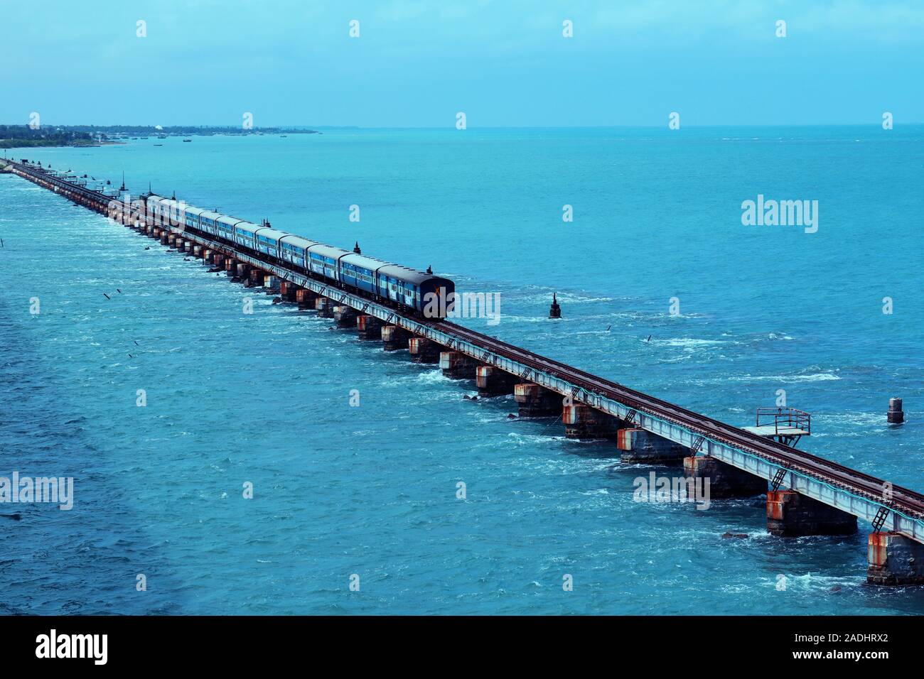 Ponte Rameshwaram in India del Sud Foto Stock