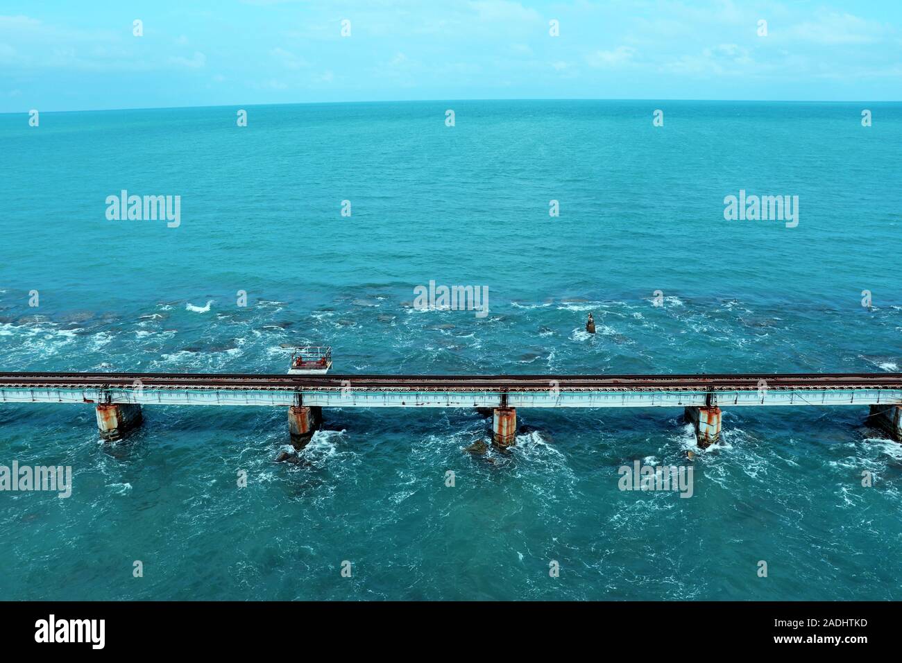 Ponte Rameshwaram in India del Sud Foto Stock