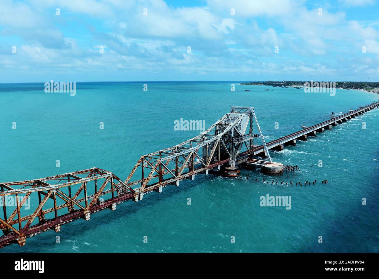 Ponte Rameshwaram in India del Sud Foto Stock