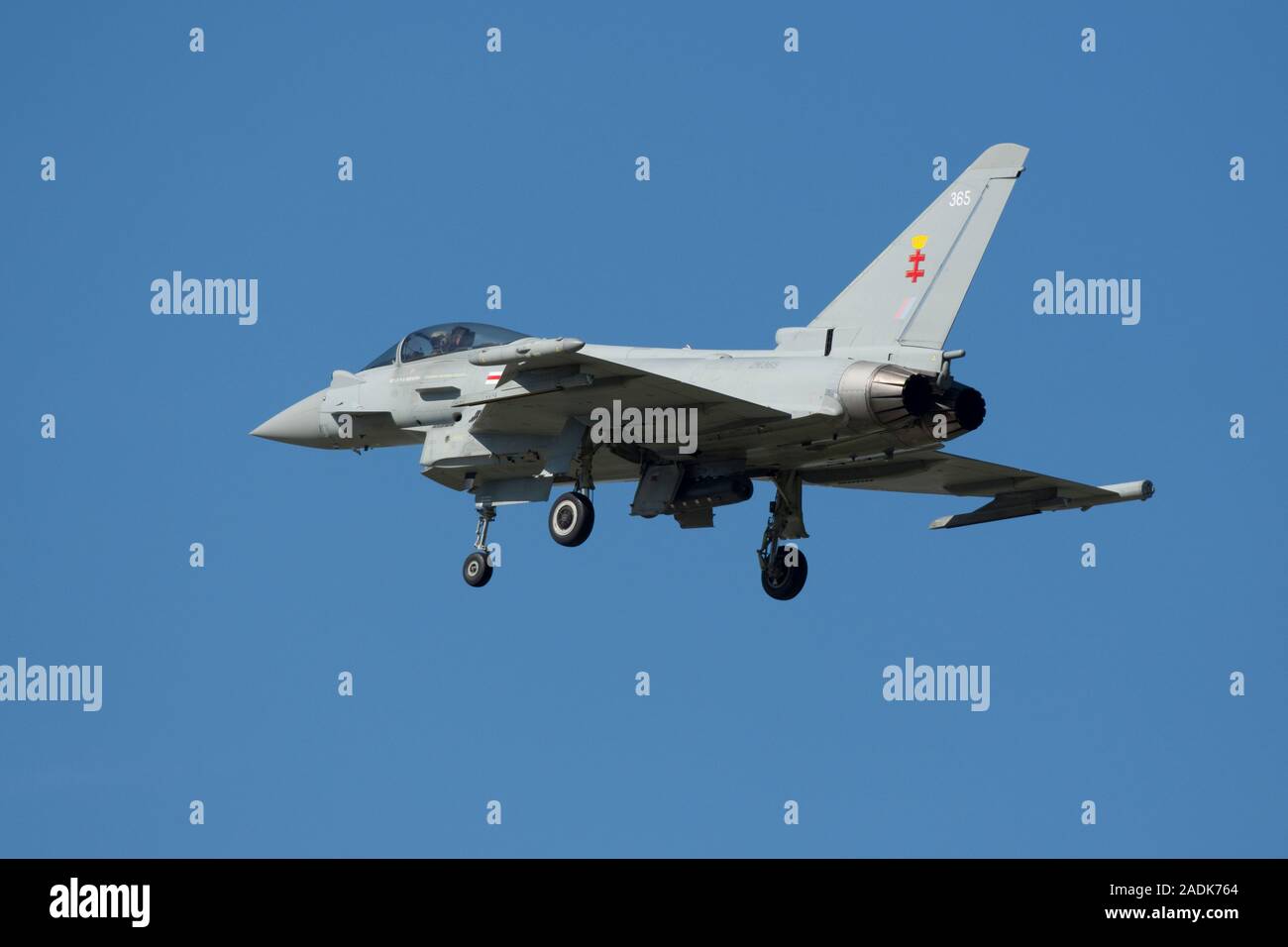Eurofighter Typhoon FGR.4 ZK365 di 41 Sqd, Royal Air Force, visto lo sbarco e in base a RAF Coningsby, Lincolnshire il 13 settembre 2018. Foto Stock