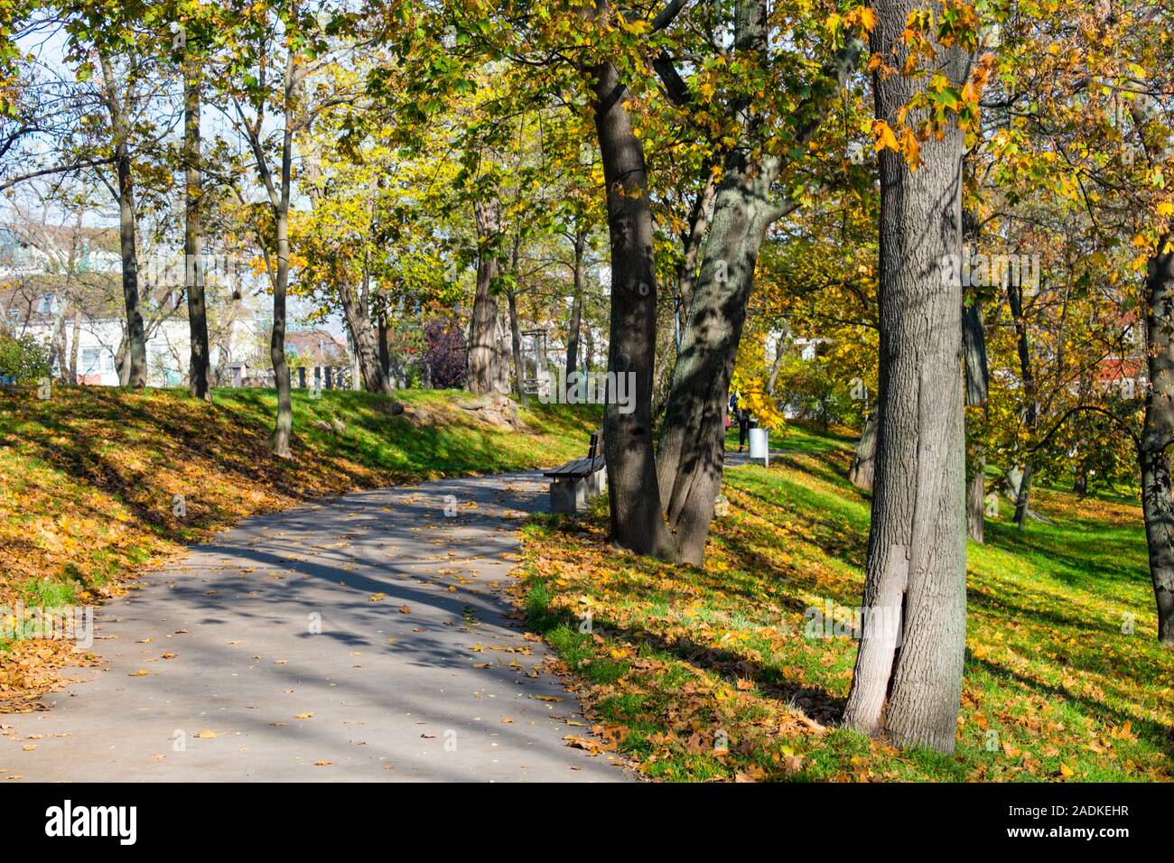 Parco Parukarka, Zizkov, Praga, Repubblica Ceca Foto Stock